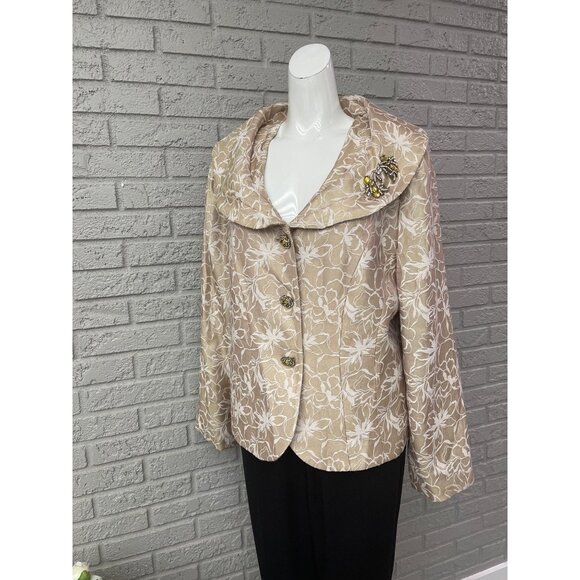 NIGHT Studio New York Women Shawl Collar Jacket / Blazer Size 16 - Picture 1 of 11